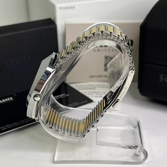 RADO Diaster Original Two Tone Day Date Quartz Unisex Watch Box Papers R12391633 - Picture 6 of 13